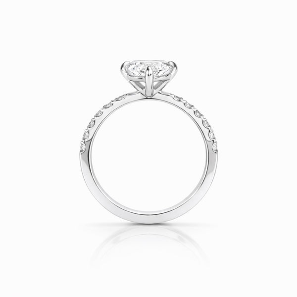 טבעת אירוסין יהלום מעבדה אריא מרקיזה בזהב לבן