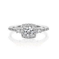 טבעת יהלום וינטאג' "הלנה" זהב לבן