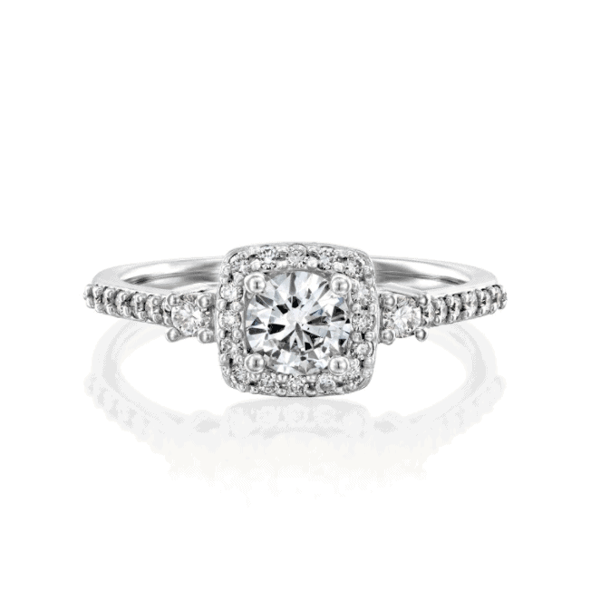 טבעת יהלום וינטאג' "הלנה" זהב לבן