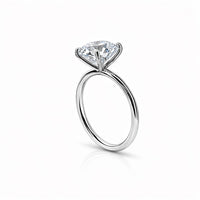 מריה טבעת אירוסין זהב לבן יהלום מעבדה עגול