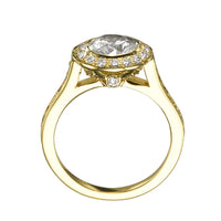 טבעת אירוסין ג'ולייטה היילו זהב צהוב