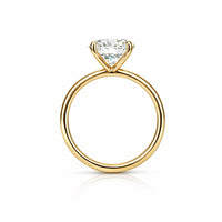 מריה טבעת אירוסין זהב צהוב עם יהלום מעבדה עגול