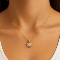 תליון יהלום "דאבל היילו" זהב צהוב