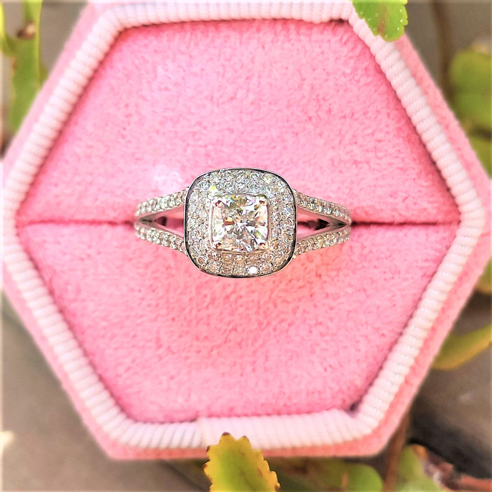 טבעת אירוסין "אלכסיס" זהב לבן