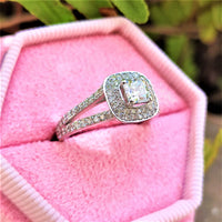 טבעת אירוסין "אלכסיס" זהב לבן