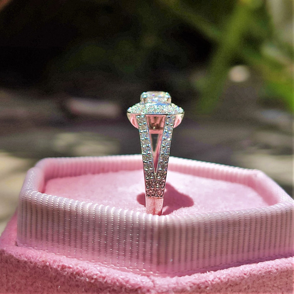 טבעת אירוסין "אלכסיס" זהב לבן