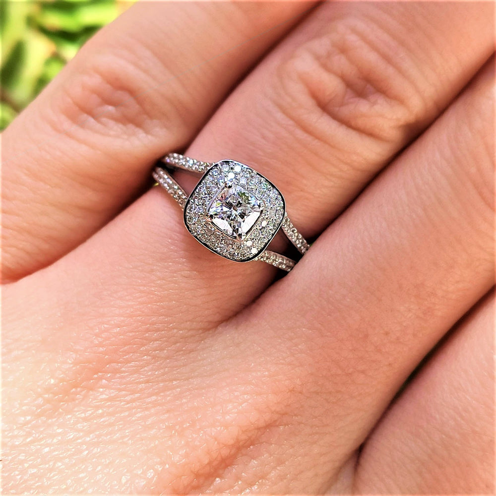 טבעת אירוסין "אלכסיס" זהב לבן