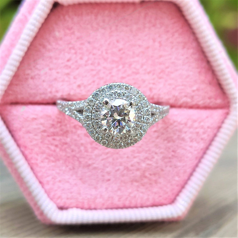 טבעת אירוסין "קפרי" זהב לבן