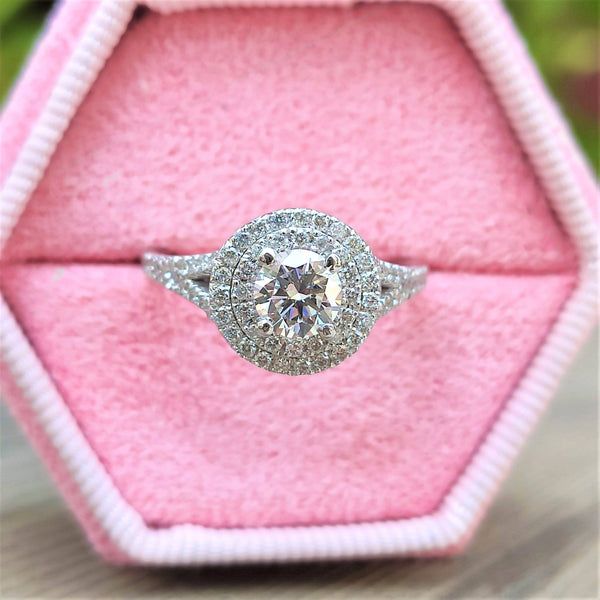 טבעת אירוסין "קפרי" זהב לבן