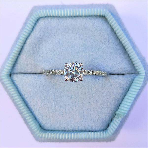 טבעת אירוסין "קרול" זהב לבן