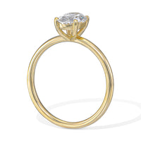 טבעת יהלום אובל "אריאנה" זהב צהוב