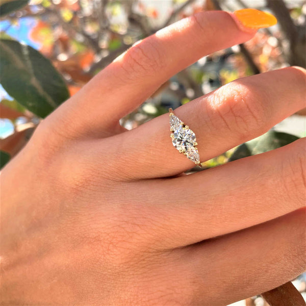 טבעת יהלומים "גלוריה" זהב צהוב