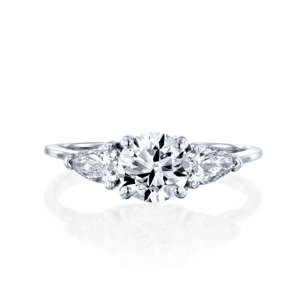 טבעת יהלומים "גלוריה" זהב לבן