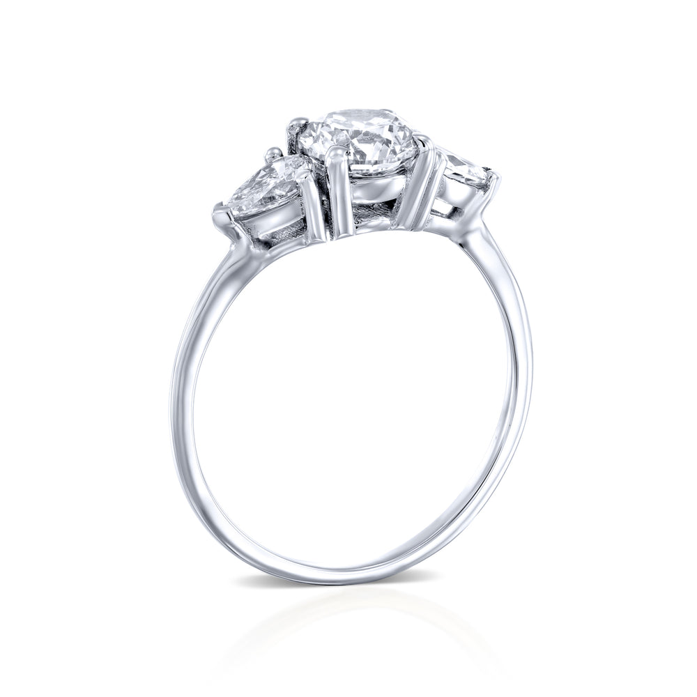 טבעת יהלומים "גלוריה" זהב לבן