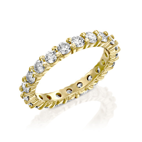 טבעת יהלומים איטרניטי זהב צהוב