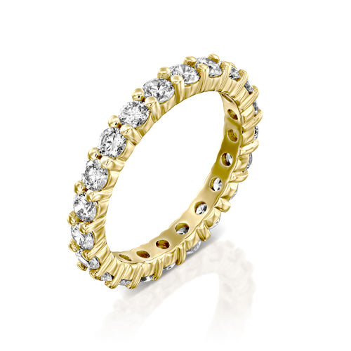 טבעת יהלומים איטרניטי זהב צהוב