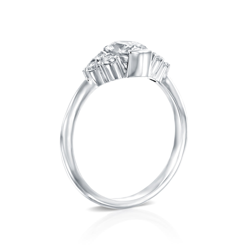 טבעת יהלומים "סאן" וינטאג' אובל