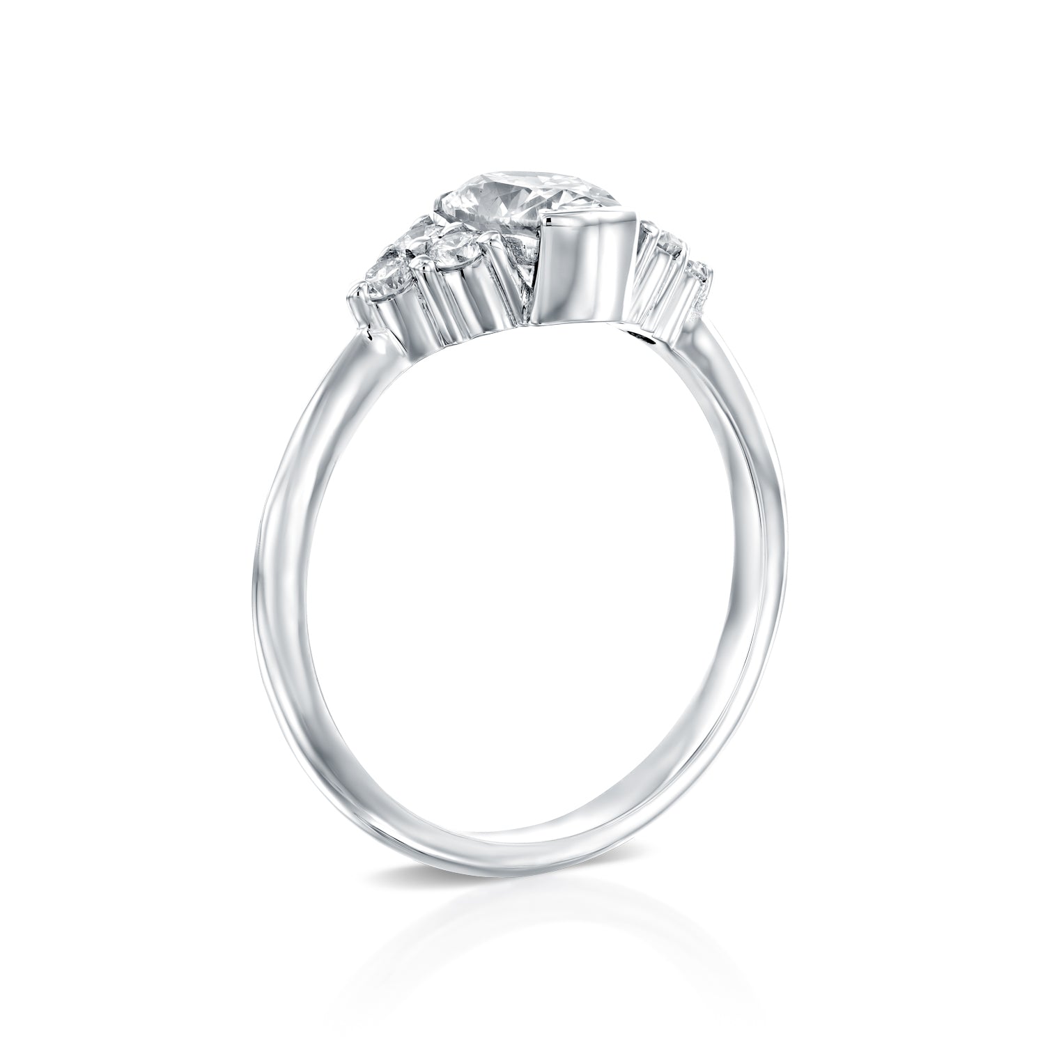 טבעת יהלומים "סאן" וינטאג' אובל