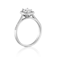 טבעת "אנסטסיה" יהלום אמרלד זהב לבן