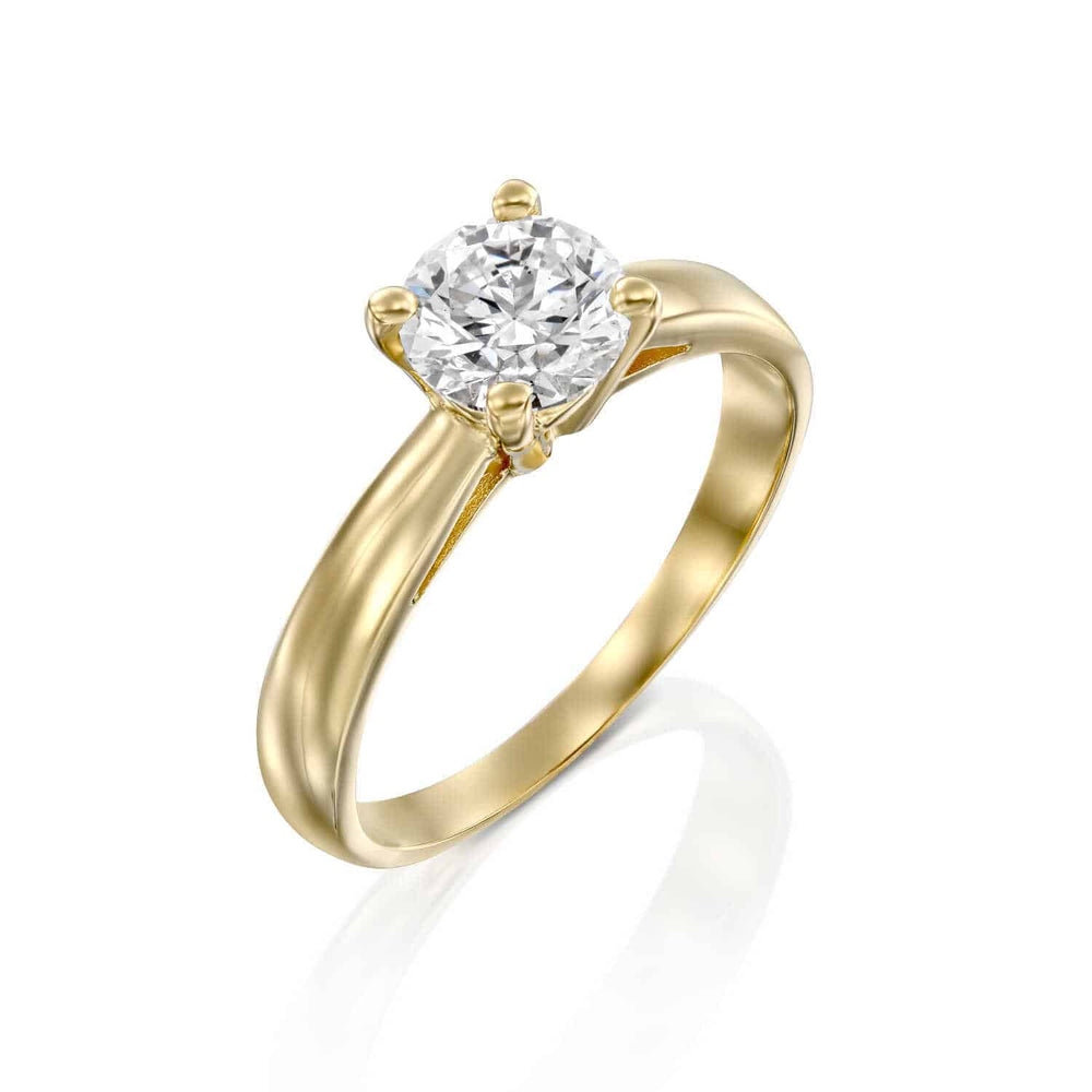 טבעת יהלום "ויקטוריה" זהב צהוב