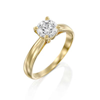 טבעת יהלום "ויקטוריה" זהב צהוב