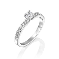 טבעת אירוסין "כריס" זהב לבן