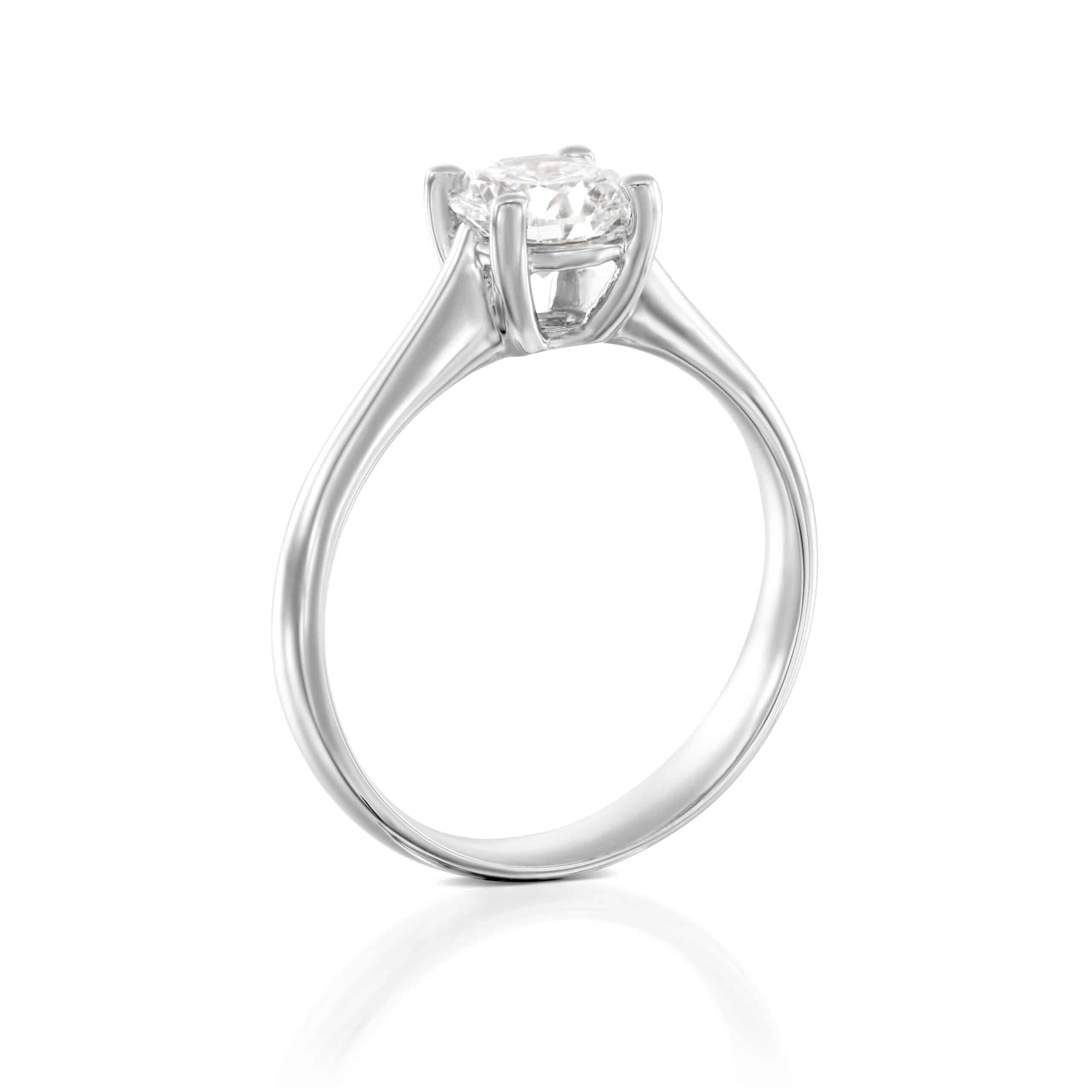 טבעת אירוסין "ליב" זהב לבן