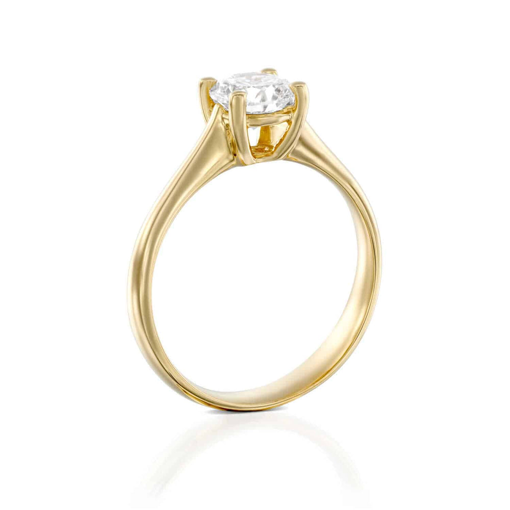 טבעת יהלום מעבדה "ליב" זהב צהוב