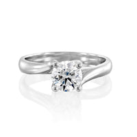 טבעת יהלום "מיה" זהב לבן