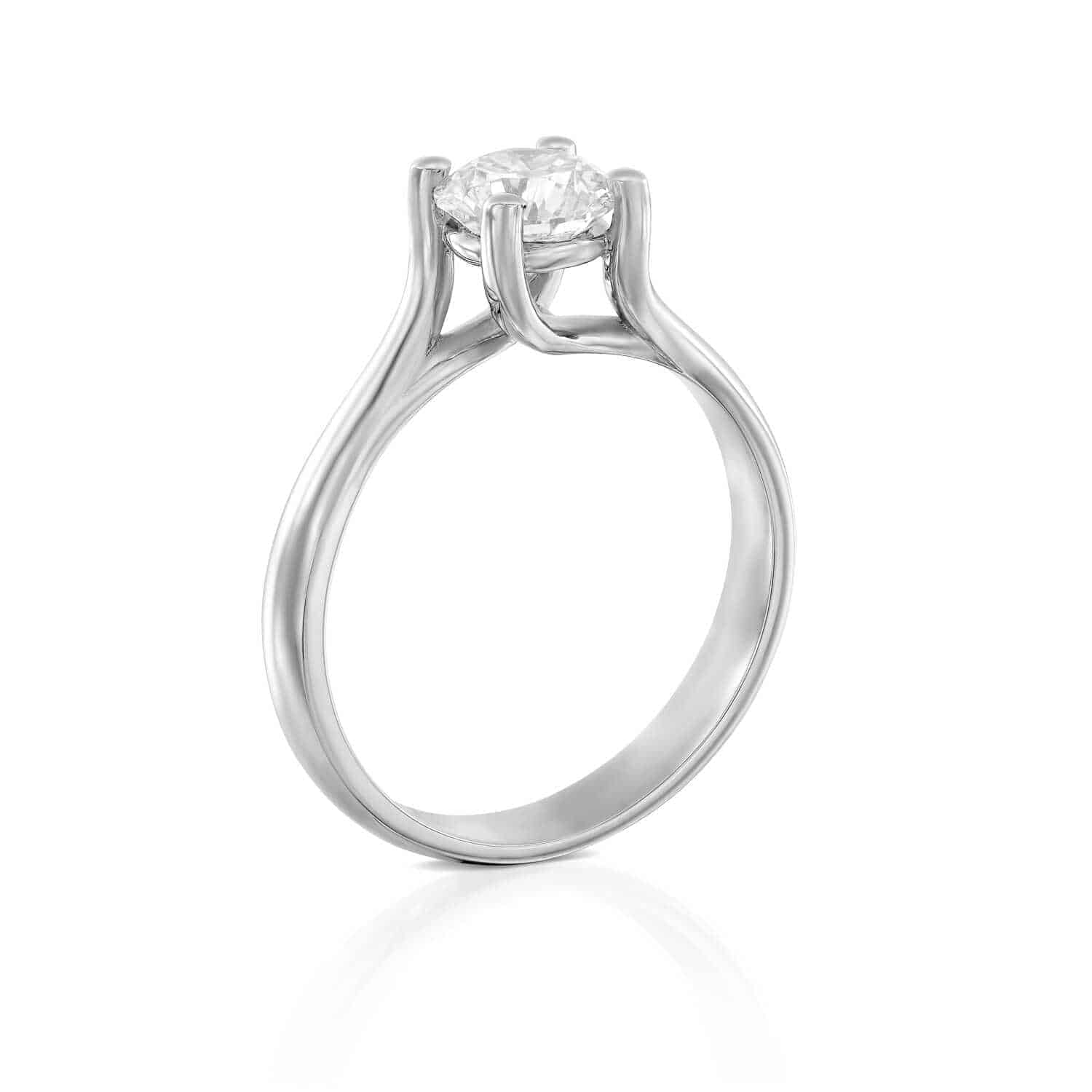 טבעת יהלום "מיה" זהב לבן