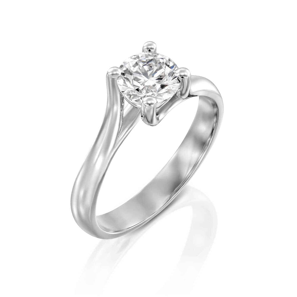 טבעת יהלום "מיה" זהב לבן