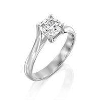 טבעת יהלום "מיה" זהב לבן