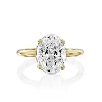 טבעת אירוסין ג'סי משובצת יהלומי מעבדה מזהב צהוב