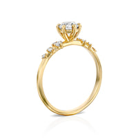 טבעת אירוסין מיוחדת דגם מיכאלה מזהב צהוב