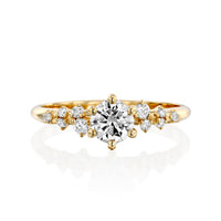 טבעת אירוסין מיוחדת דגם מיכאלה מזהב צהוב