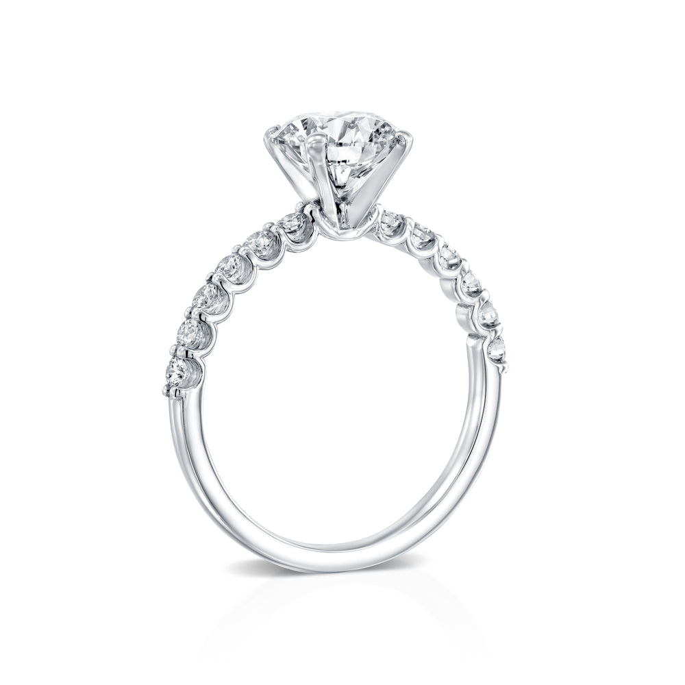 טבעת יהלומי מעבדה "ליז" זהב לבן