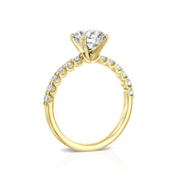 טבעת אירוסין יהלום מעבדה "ליז" זהב צהוב
