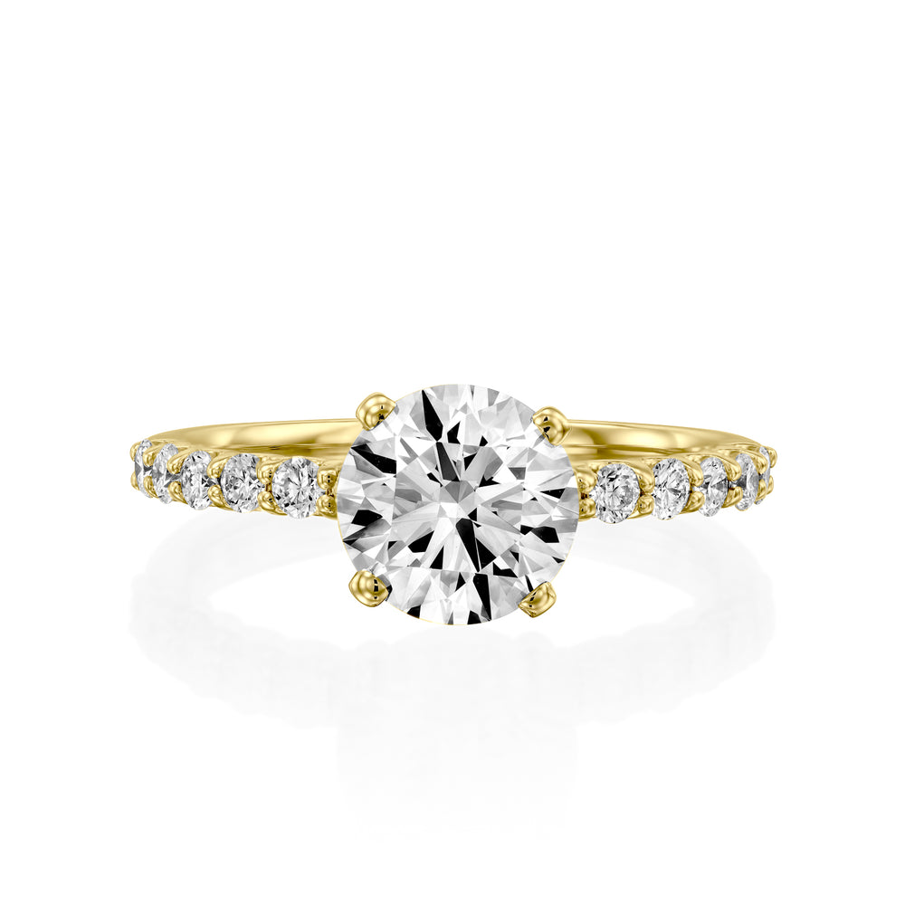 טבעת אירוסין יהלום מעבדה "ליז" זהב צהוב