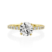 טבעת אירוסין יהלום מעבדה "ליז" זהב צהוב