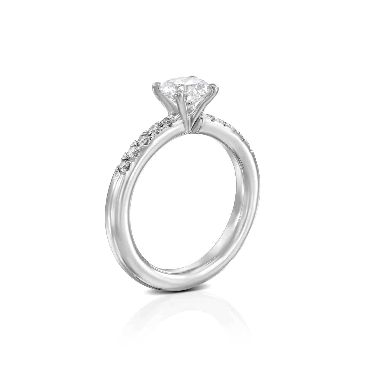 טבעת יהלום "סקיי" זהב לבן