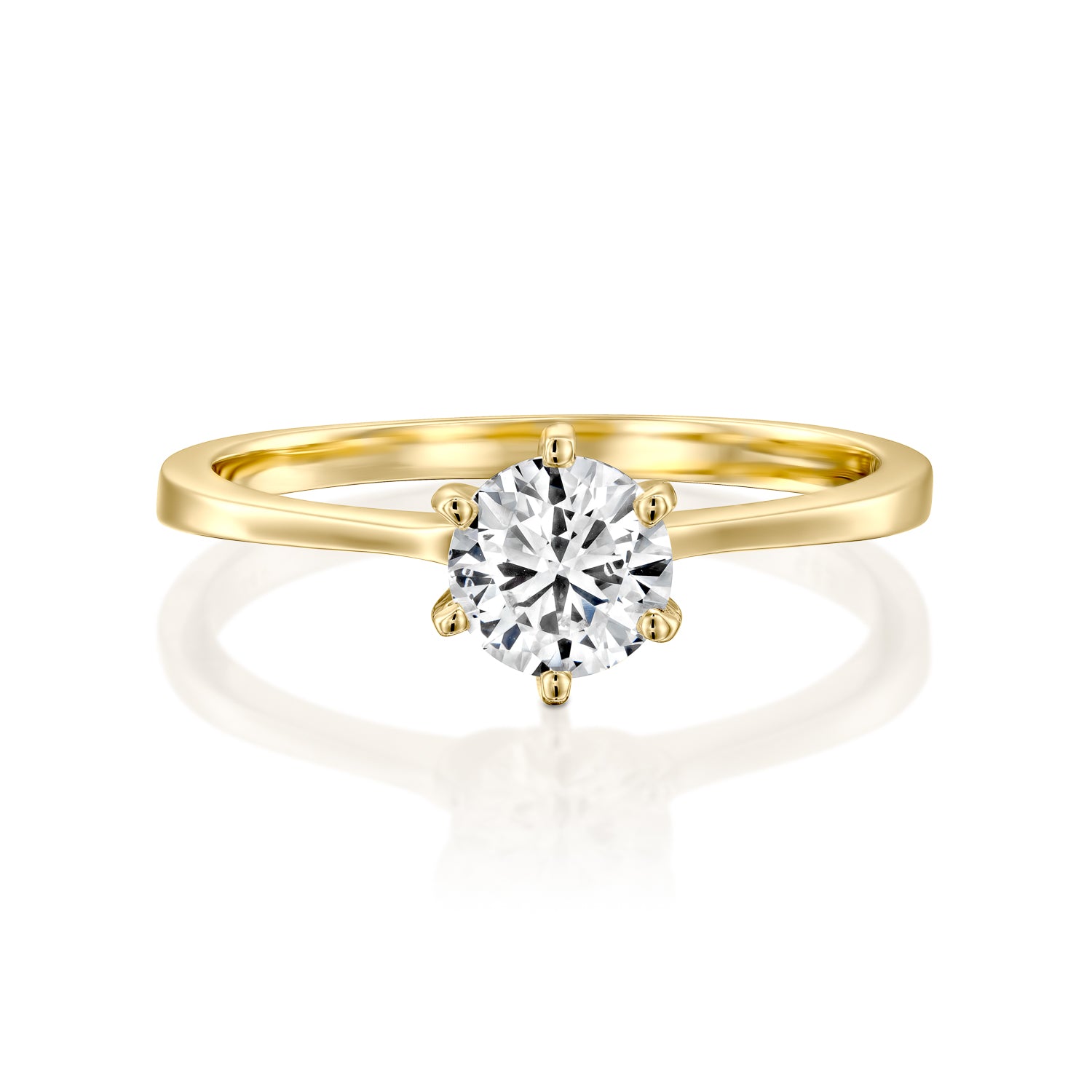 טבעת אירוסין "שאנון" זהב צהוב