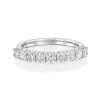 טבעת שורת יהלומים זהב לבן