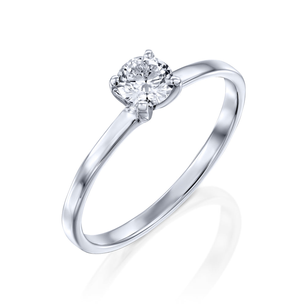 טבעת אירוסין "אנט" זהב לבן