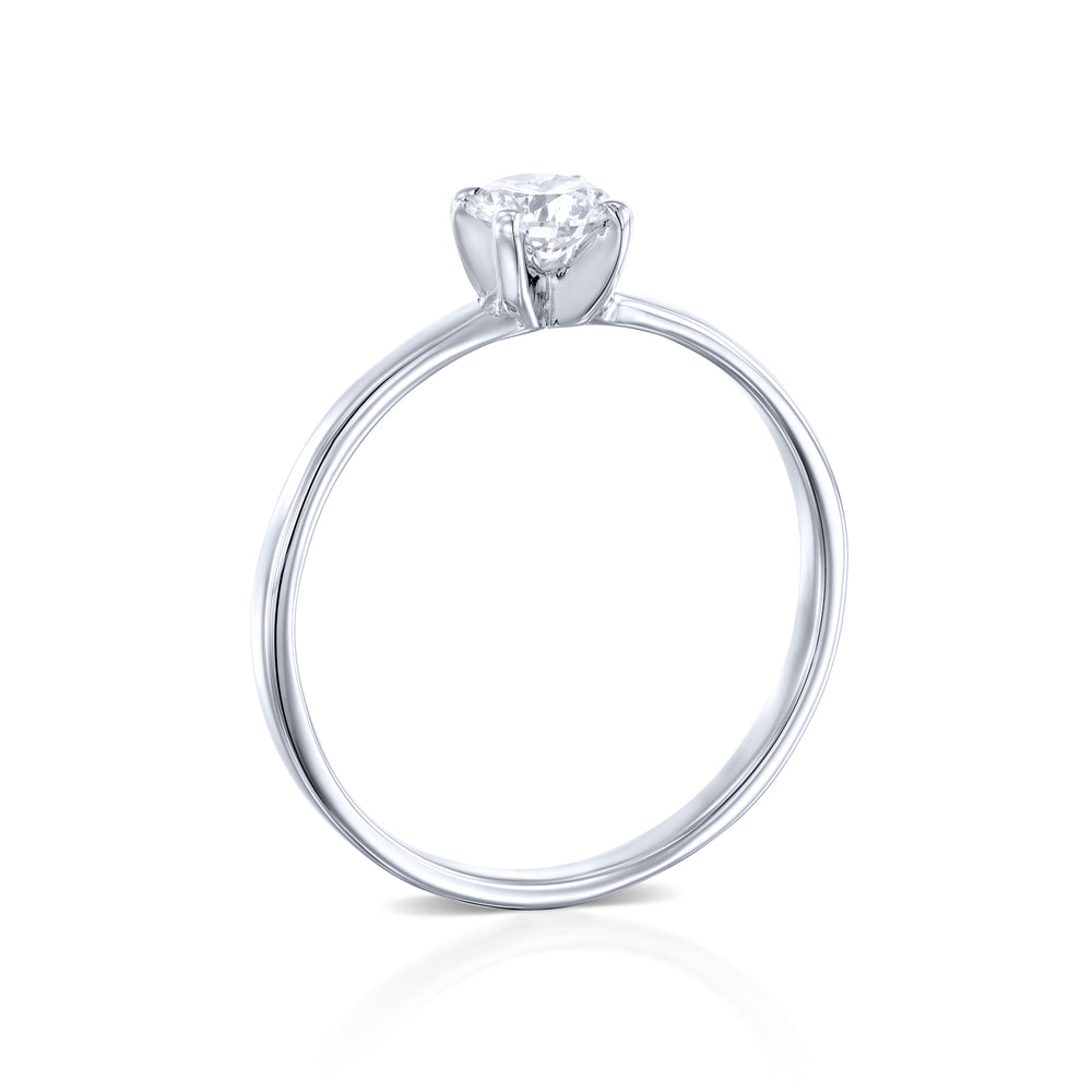 טבעת אירוסין "אנט" זהב לבן