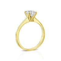 טבעת אירוסין יהלום מעבדה דייזי מזהב צהוב