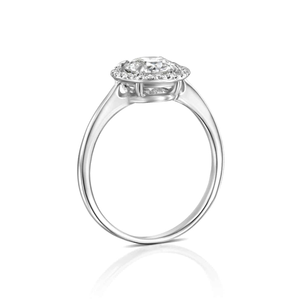 טבעת אירוסין "ליסה" זהב לבן