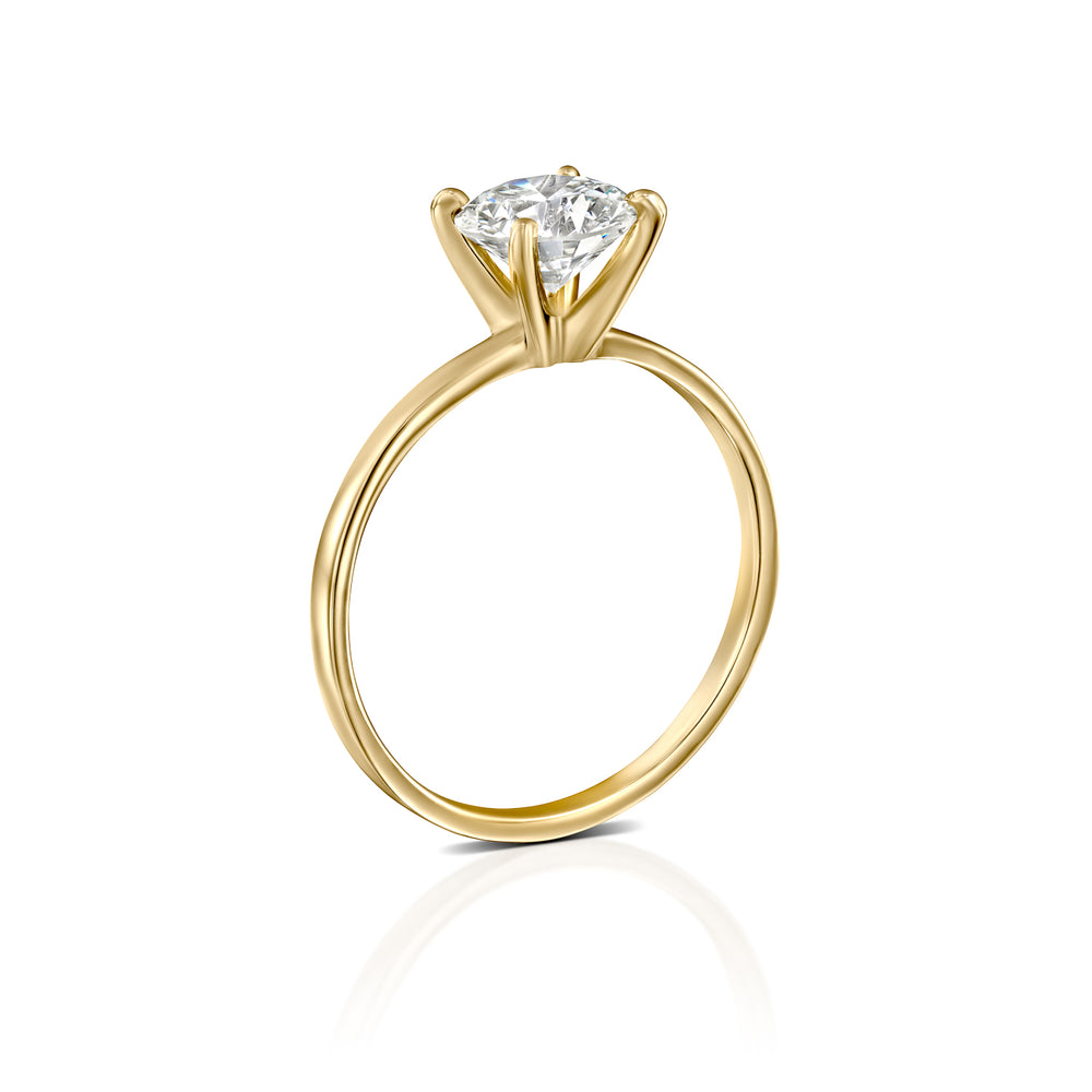 טבעת אירוסין "אנה" זהב צהוב