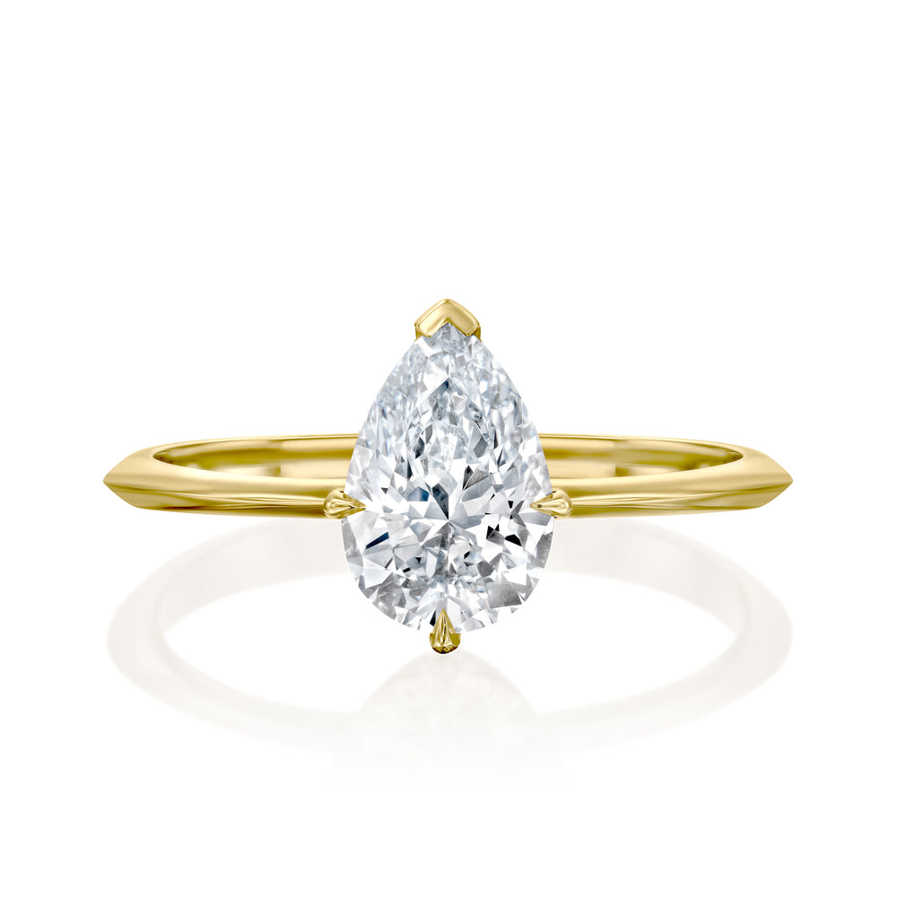 טבעת אירוסין "לורי" זהב צהוב