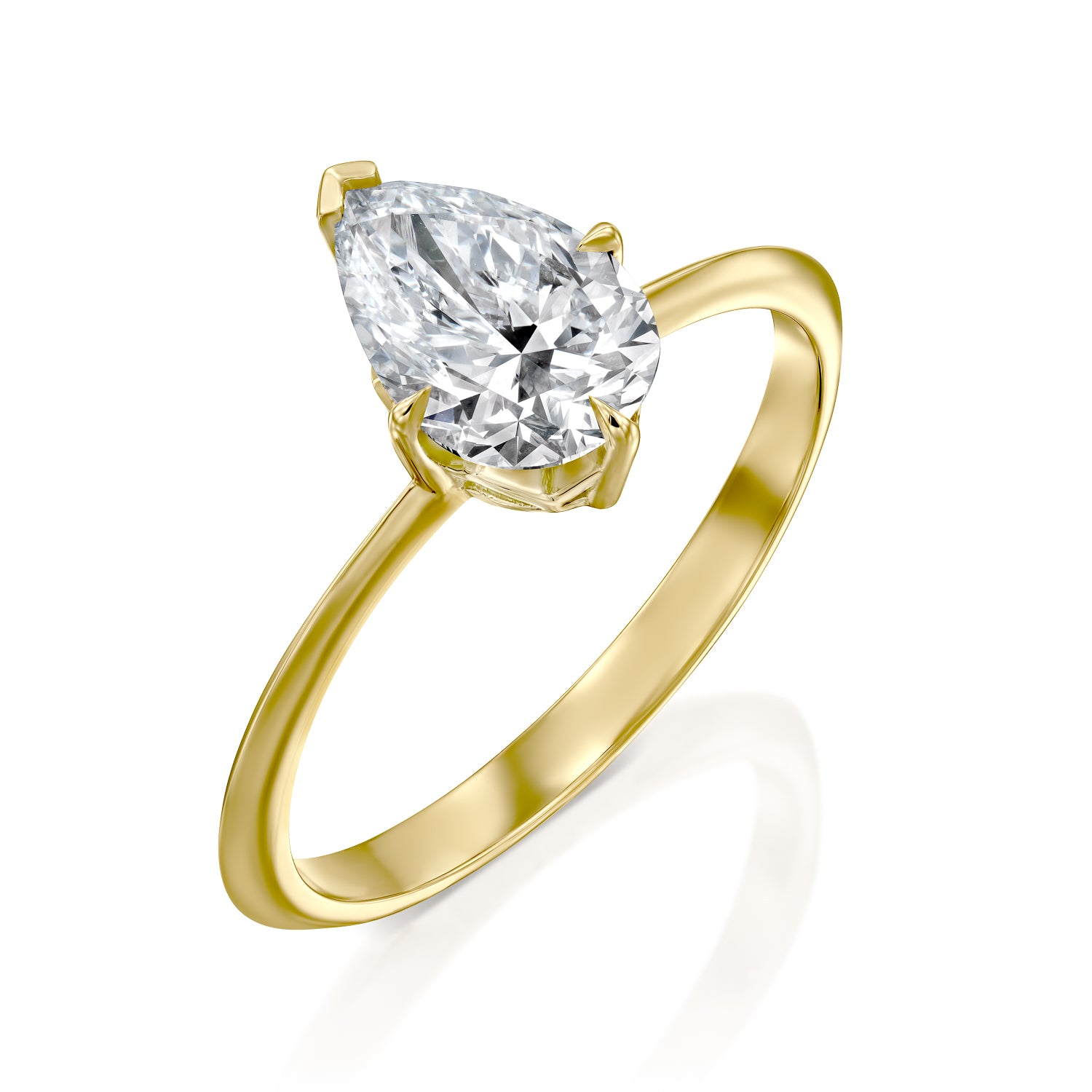 טבעת אירוסין "לורי" זהב צהוב