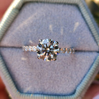 טבעת אירוסין יהלום מעבדה "ליז" זהב צהוב